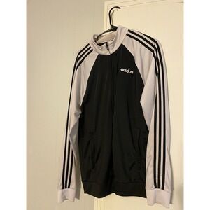 adidas Originals Classic SST Top White Logo Black Retro Track Jacket Men's Large